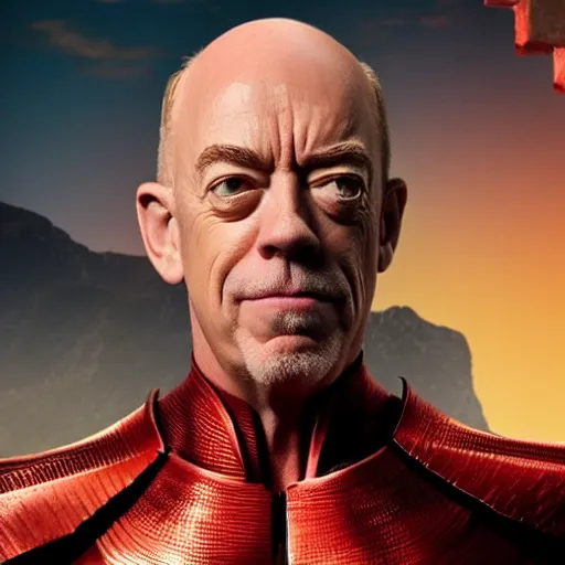 Image similar to jk simmons as Omniman, live action, movie, MCU