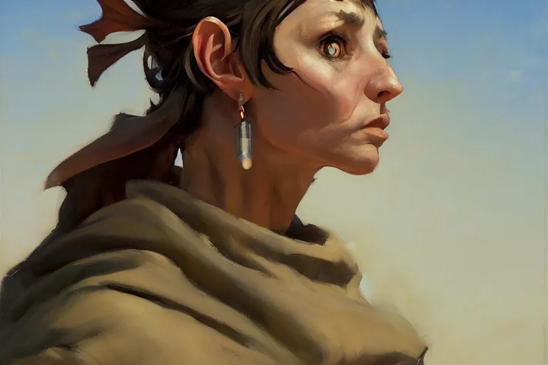 Image similar to greg manchess portrait of a house elf standing victorious in an arena, profile picture, organic painting, sunny day, matte painting, bold shapes, hard edges, street art, trending on artstation, by huang guangjian, gil elvgren, ruan jia, randy vargas, greg rutkowski