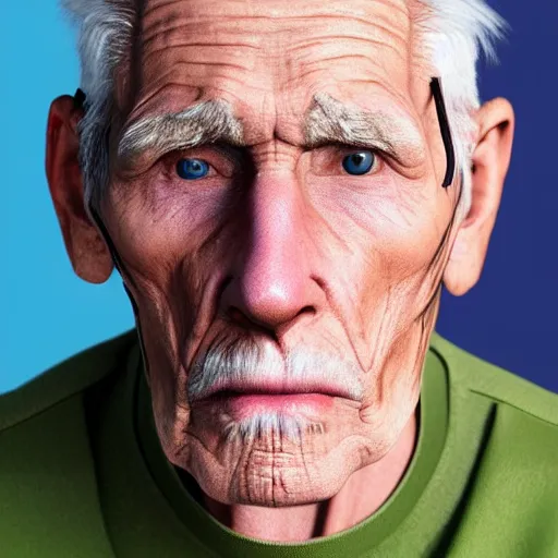 Image similar to A colored colorized real photograph of Jerma985 as an elderly guy, taken in the early 2020s, taken on a 2010s Camera, realistic, hyperrealistic, very realistic, very very realistic, highly detailed, very detailed, extremely detailed, detailed, digital art, trending on artstation, headshot and bodyshot, detailed face, very detailed face, very detailed face, real, real world, in real life, realism, HD Quality, 8k resolution, intricate details, colorized photograph, colorized photon, body and headshot, body and head in view