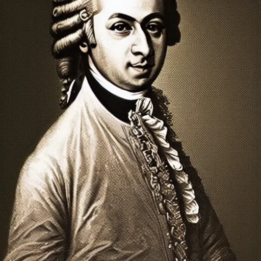 Prompt: photo of mozart