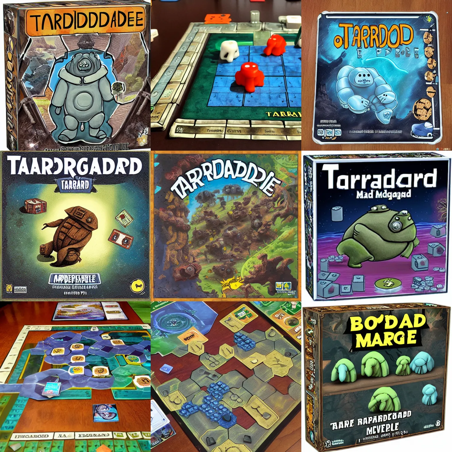 Prompt: board game tardigrade meeple