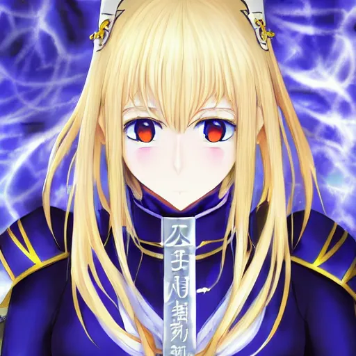 Prompt: portrait of artoria pendragon, anime fantasy illustration by tomoyuki yamasaki, kyoto studio, madhouse, ufotable, symmetrical face, trending on artstation