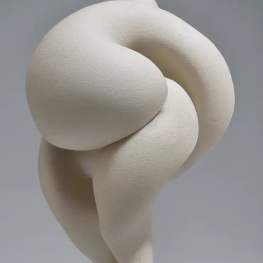 Image similar to modern art, abstract sculpture, white clay, moma, 8 k