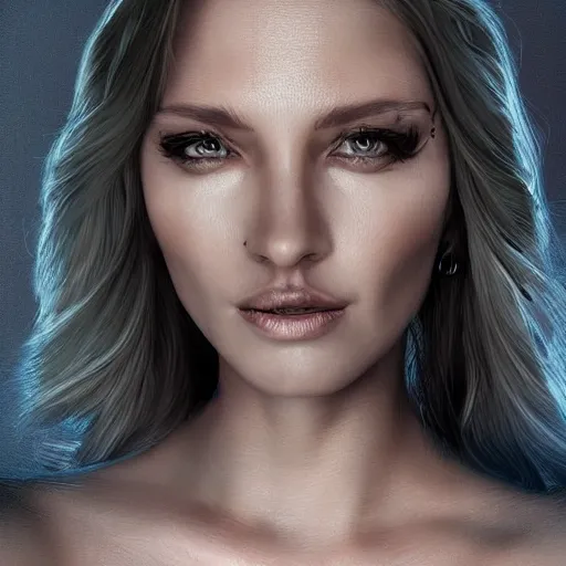 Prompt: a realistic digital art ultra detailed from ellon musk as a hot woman by Waya Steurbaut, full body camera shot, photo realistic, cinematic, nigt, moon ligth