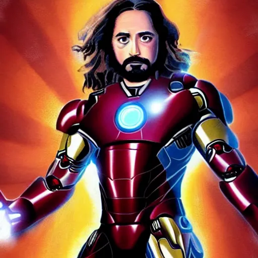 Image similar to jesus as iron man