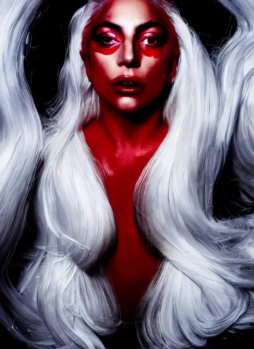 Image similar to lady gaga by nick knight, born this way, born this way album, red weapon 8 k s 3 5, cooke anamorphic / i lenses, highly detailed, cinematic lighting