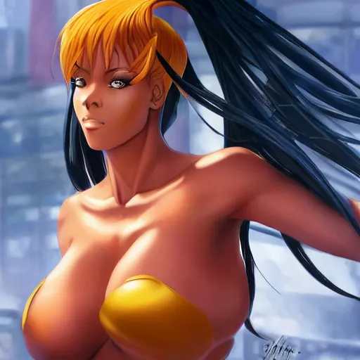 Image similar to Jada fire as a beautiful Anime woman , Lisa Hayes from robotech 1985, made by Stanley Artgerm Lau, WLOP, Rossdraws, ArtStation, CGSociety, concept art, cgsociety, octane render, trending on artstation, artstationHD, artstationHQ, unreal engine, 4k, 8k,