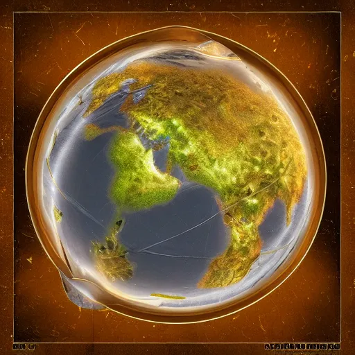 Prompt: sid meyer's civilization IV menu screen, spinning earth