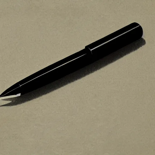 Prompt: a product photo of an ink pen exacto knife by junji ito, ethereal eel