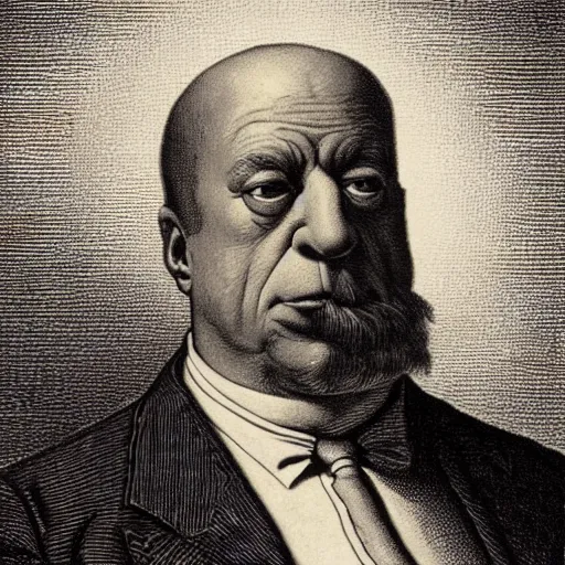 Image similar to Portrait of Homer Simpson by Gustave Doré