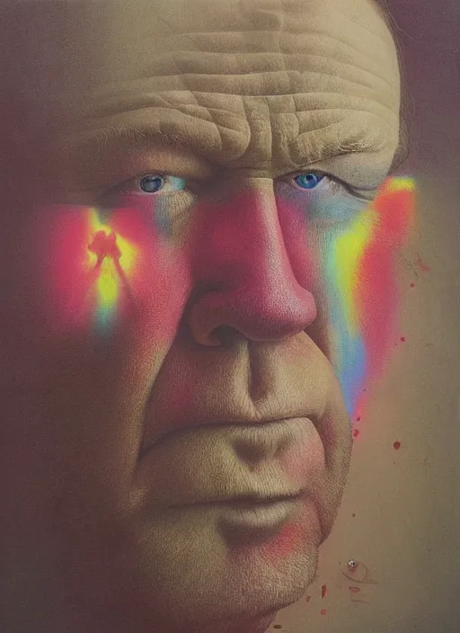 Image similar to alex jones by zdzislaw beksinski and lisa frank