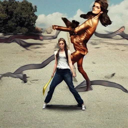 Image similar to Emma Watson as Attack of the 50 foot woman