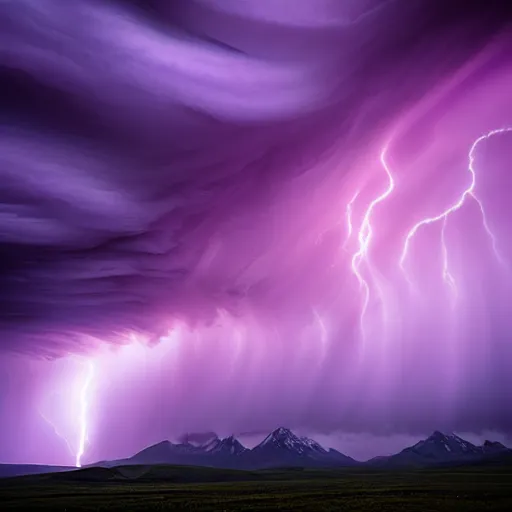 Image similar to amazing photo of a purple tornado in the sky, tornado shaped, by marc adamus, beautiful dramatic lighting