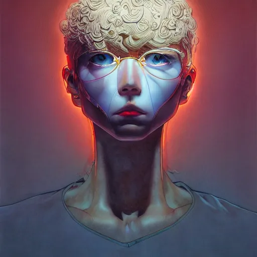 Image similar to prompt : monumental portrait soft light painted by james jean and katsuhiro otomo and erik jones, inspired by akira anime, smooth face feature, intricate oil painting, high detail illustration, sharp high detail, manga and anime 1 9 9 9