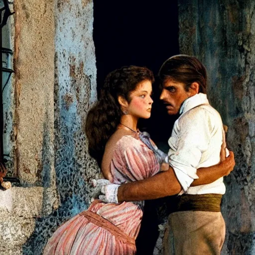 Prompt: a scene from the leopard by luchino visconti with burt lancaster and claudia cardinale set in sicily in the 1 9 th century. technicolor, masterpiece cinematic