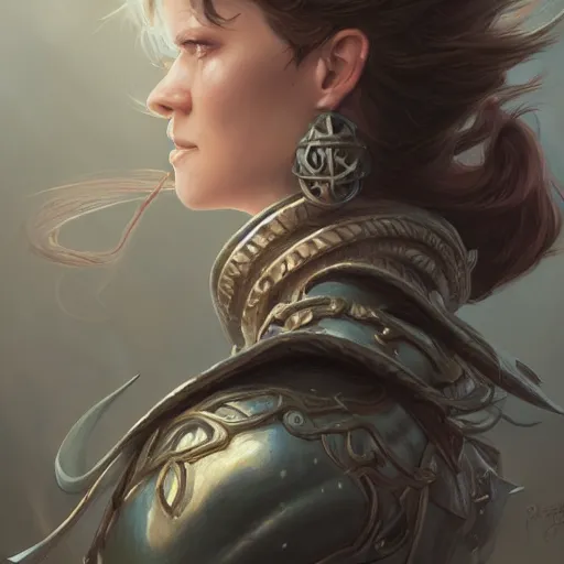 Image similar to lauren alexis, d & d, fantasy, portrait, highly detailed, digital painting, trending on artstation, concept art, sharp focus, illustration, art by artgerm and greg rutkowski and magali villeneuve