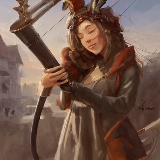 Prompt: an inllustration of a medieval blowing horn, winding horn, animal horn, by stanley artgerm lau, wlop, rossdraws, james jean, andrei riabovitchev, marc simonetti, and sakimichan, trending on artstation