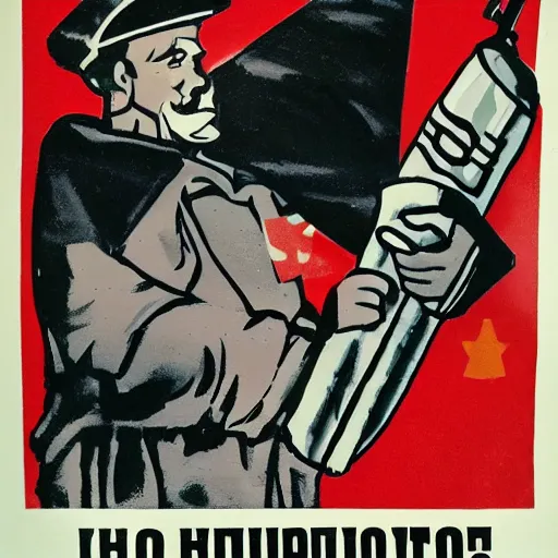 Image similar to potato as soviet union communist propaganda poster