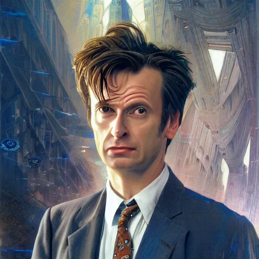 Prompt: The Tenth Doctor as a Beautiful Female Professional Model, Beautiful Female Professional Model, Beautiful Female Professional Model, Looking into the camera, detailed, centered, digital painting, artstation, concept art, donato giancola, Joseph Christian Leyendecker, WLOP, Boris Vallejo, Breathtaking, 8k resolution, extremely detailed, beautiful, establishing shot, artistic, hyperrealistic, beautiful face, octane render, cinematic lighting, dramatic lighting, masterpiece