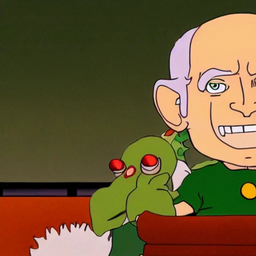 Image similar to cel - shaded image of joe biden as tingle from legend of zelda, by studio ghibli