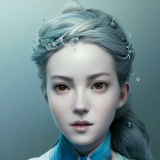 Prompt: the portrait of a blueberry that resembles an absurdly beautiful, graceful, elegant, sophisticated mature irene girl, an ultrafine hyperdetailed illustration by kim jung gi, irakli nadar, intricate linework, bright colors, octopath traveler, final fantasy, unreal engine 5 highly rendered, global illumination, radiant light, detailed and intricate environment