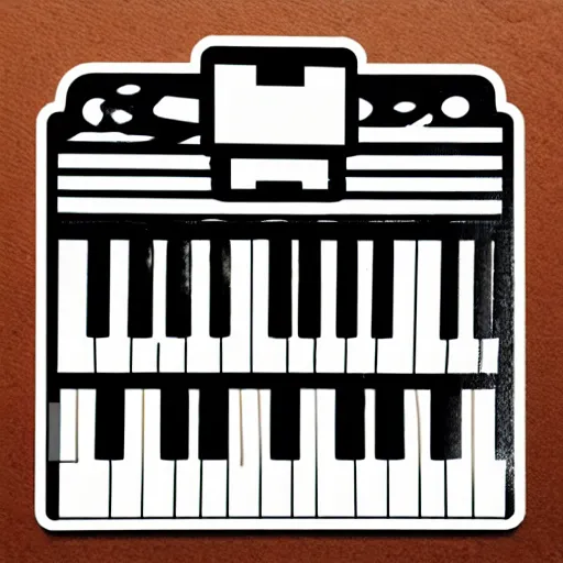 Image similar to Piano keyboard sticker illustration