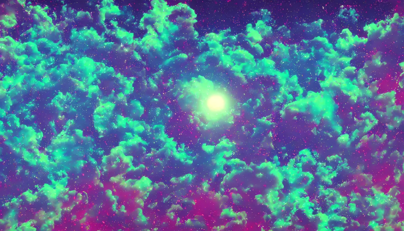 Image similar to space, psychedelic, vaporwave