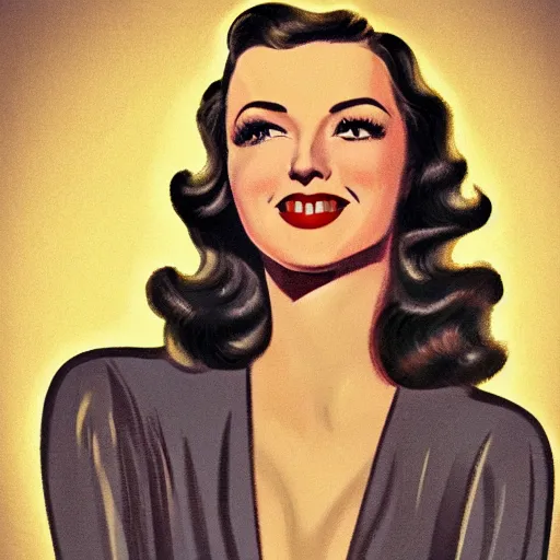 Image similar to smiling, happy, beautiful, intelligent, powerful 1 9 4 0 s movie star loving eyes, fully clothed, wise, beautiful, dramatic lighting, sharp focus, art deco patterns by stanley artgerm, retro futurism, dramatic lighting, trending on artstation, flat colour, geometric curves, gradient filter