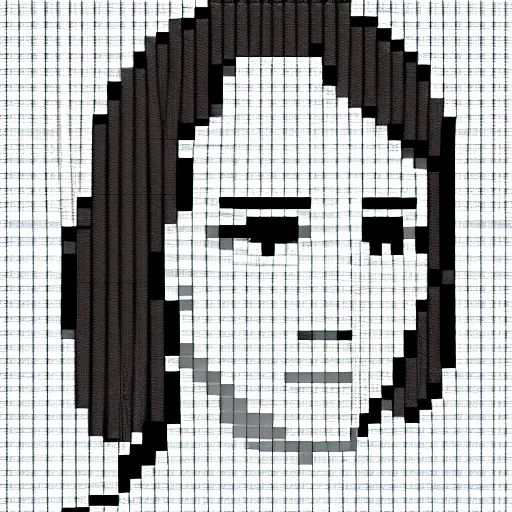 Prompt: pixel art of Emma Watson, minimalist