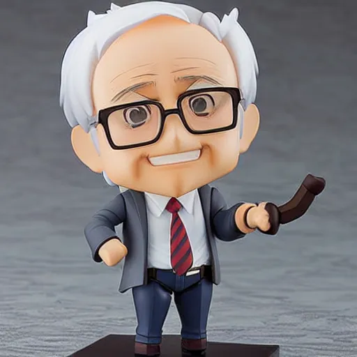 Prompt: an anime nendoroid figurine of Bernie Sanders, fantasy, figurine, product photo