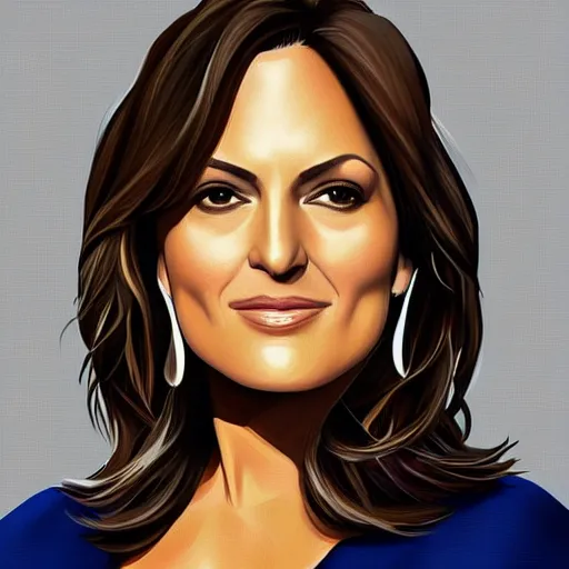 Image similar to mariska hargitay, digital painting, ultradetailed