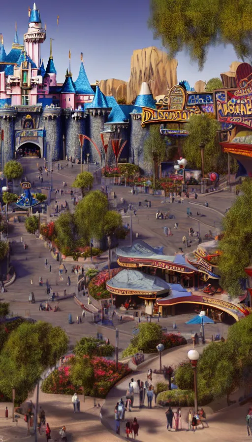 Image similar to a beautiful photorealistic of disneyland on skid row by b. v. doshi, architecture island, archdaily, wallpaper, highly detailed, trending on artstation.