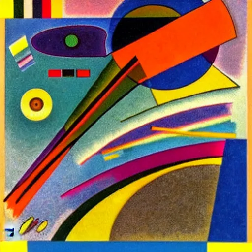 Prompt: vintage record by Vassily Kandinsky