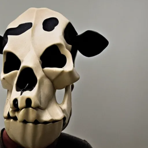 Prompt: a skull that looks like a friendly cow