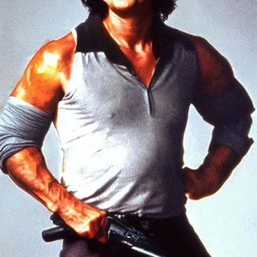 Prompt: bill murray is john rambo