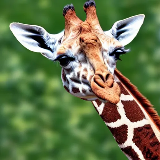 Image similar to giraffe with duck head