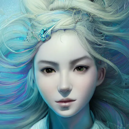 Prompt: the portrait of a blueberry that resembles an absurdly beautiful, graceful, elegant, gorgeous irene girl, an ultrafine hyperdetailed illustration by kim jung gi, irakli nadar, intricate linework, bright colors, octopath traveler, final fantasy, unreal engine 5 highly rendered, global illumination, radiant light, detailed and intricate environment