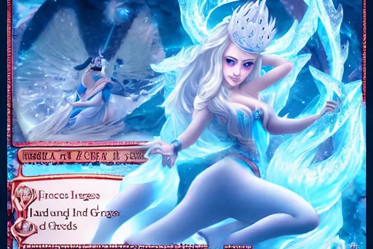 Prompt: ice goddess freezing fire goddess