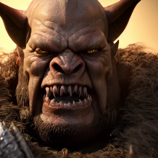 Prompt: full shot orc character, lord of the rings, final fantasy, warcraft, diablo, dark fantasy, highly detailed, centered, artstation, smooth, sharp focus, octane render, 3 d render, ray traced, weta digital, ilm