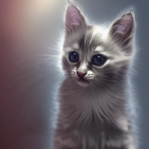 Prompt: hyperrealistic photograph of an adorable kitten, dim volumetric lighting, 8 k, octane beautifully detailed render, extremely hyper detailed, intricate, epic composition, cinematic lighting, masterpiece, trending on artstation, very very detailed, stunning, hdr, smooth, sharp focus, high resolution, award, winning photo,