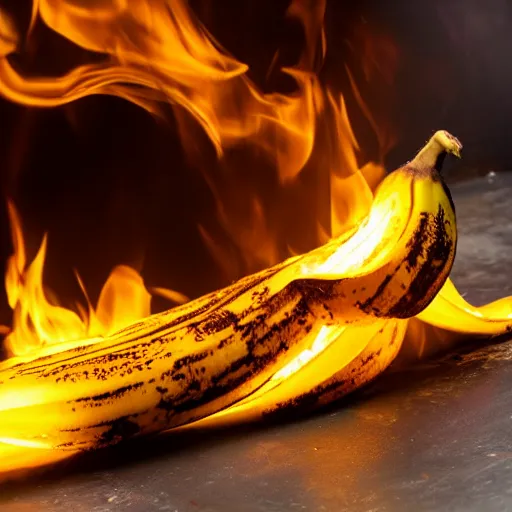 Image similar to photo of a burning banana