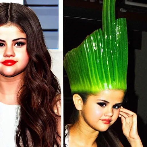 Image similar to selena gomez as celery