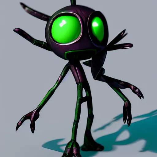 Image similar to photorealistic invader zim, award winning octane render