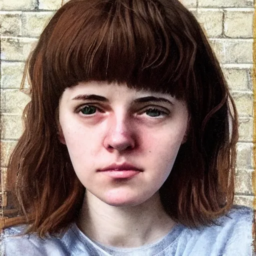 Image similar to https://media.discordapp.net/attachments/1005627229457358998/1006435620597542953/portrait_of_a_welsh_teenage_girl_with_brown_hair_glowing_skin_delicate_features_amelie_poulain_fantasy_intricate_elegant_dress_shirt_highl_-C_10.0_-n_9_-i_-S_2326027520_ts-1660023349_idx-7.png portrait of a welsh teenage girl with brown hair, glowing skin, delicate features, amelie poulain, fantasy, intricate, elegant, dress shirt, highly detailed, digital painting, artstation, concept art, smooth, sharp focus, illustration, art by Krenz Cushart and Artem Demura and alphonse mucha