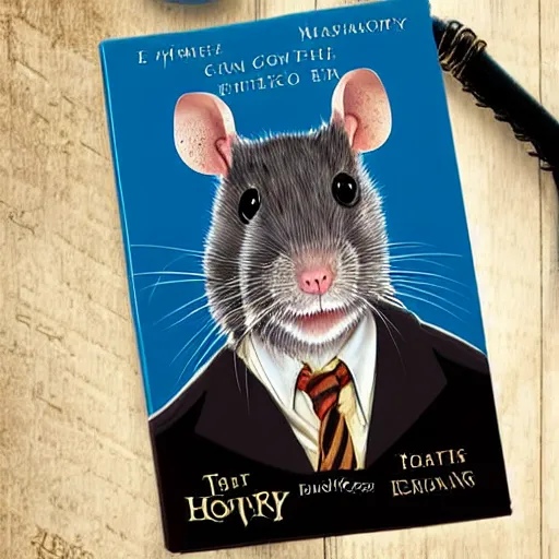 Image similar to rat as harry potter book cover