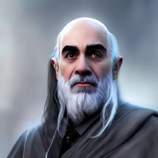 Image similar to Ben Bernanke as Saruman, digital art, cgsociety, artstation, trending, 4k