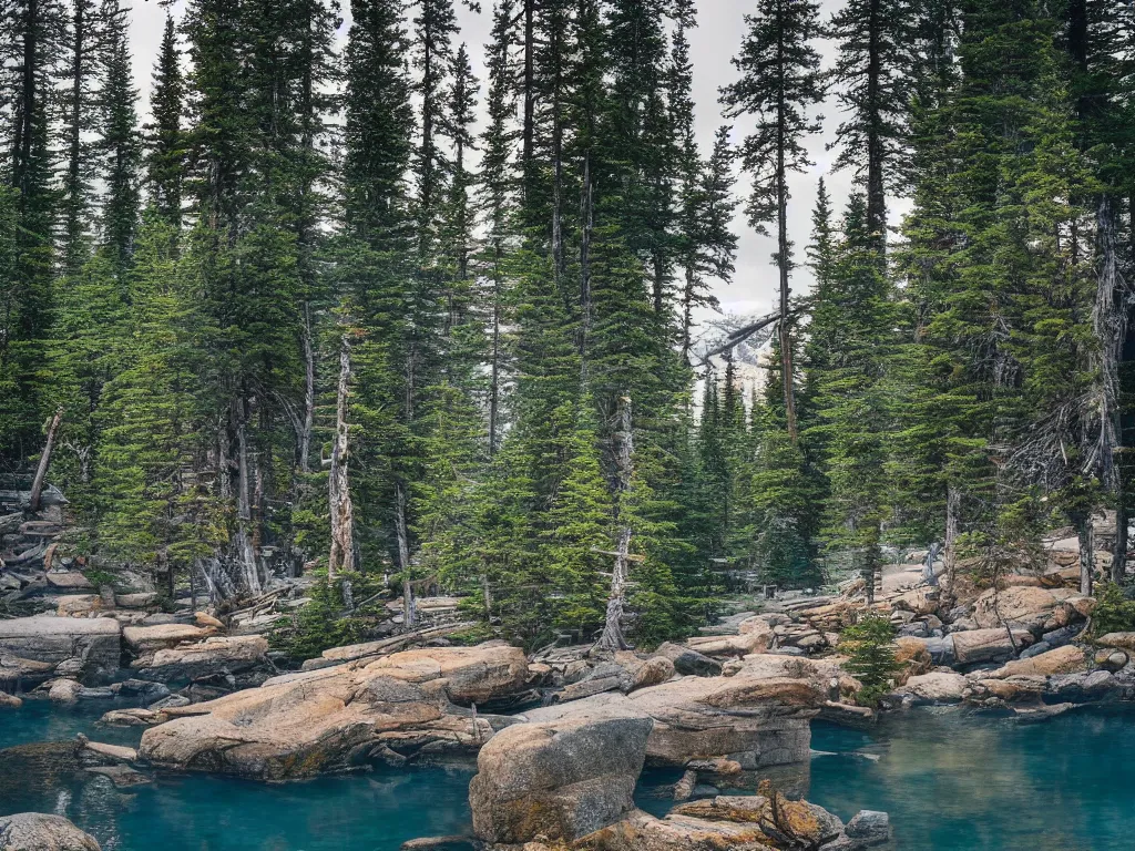 Prompt: Banff national park, Canada , award winning photography, nature, HDR, natural lighting , Cinematic shot , far shot, shot on Canon EOS R5, f/2.5,