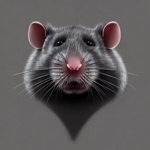 Prompt: a rat with the face in the shape of Lysoform, trending at artstation