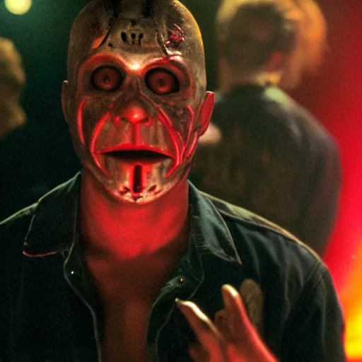 Image similar to jason from friday 1 3 in a rave