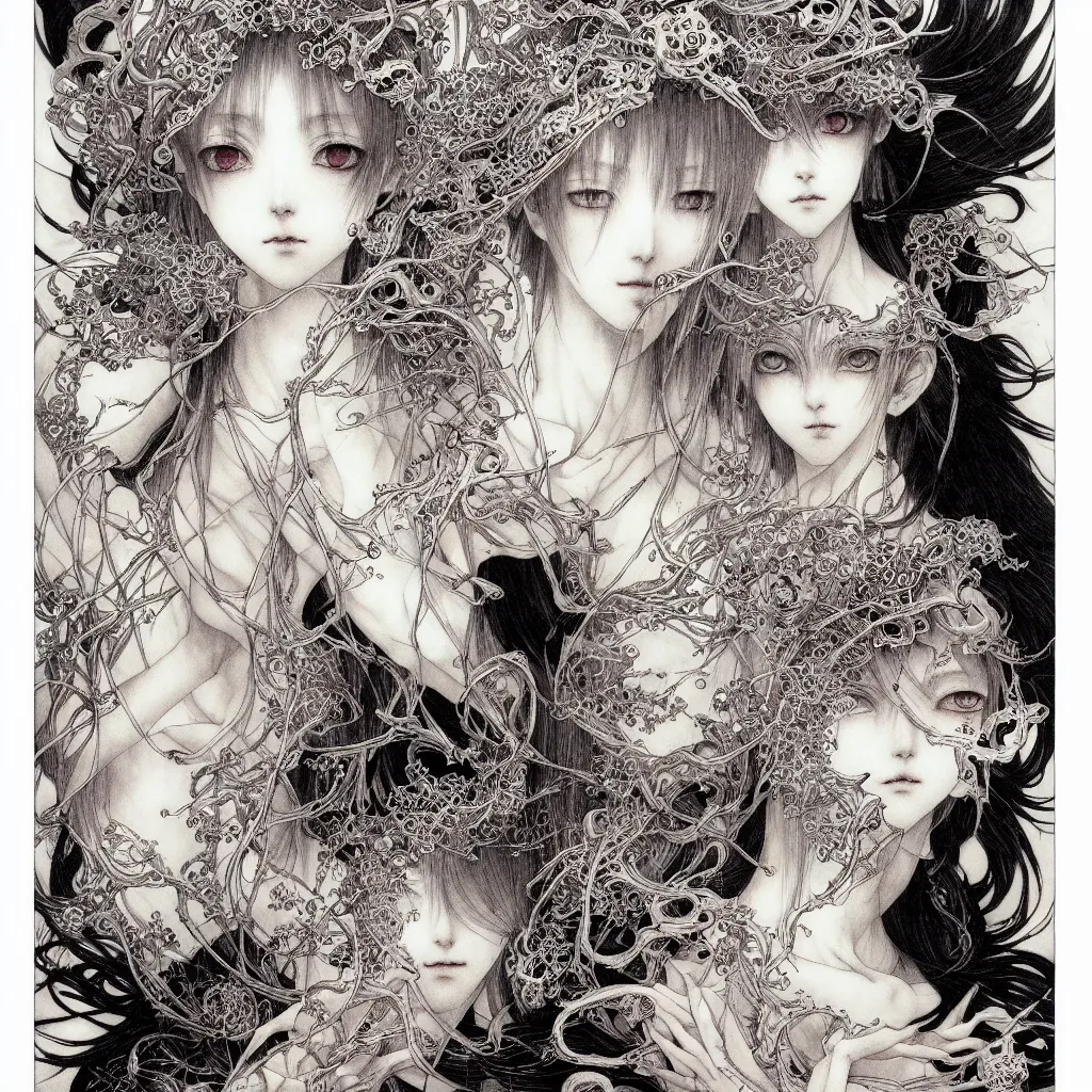 Image similar to prompt: Fragile looking vessel portrait soft light drawn by Vania Zouravliov and Takato Yamamoto, inspired by Evangeleon Anime, magical and alchemical weapons, soft light, white background, intricate detail, intricate ink painting detail, sharp high detail, manga and anime 2000